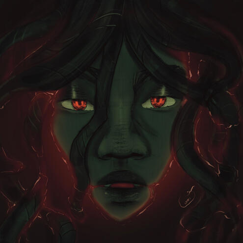 Liquid study w/character